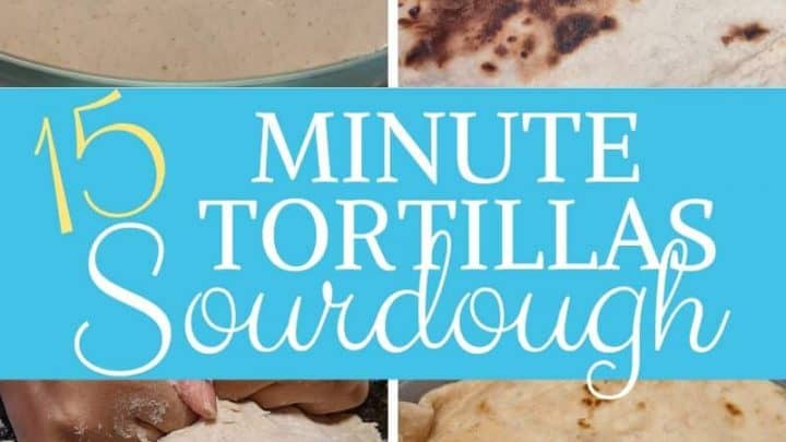 Easy 15 minute sourdough tortillas