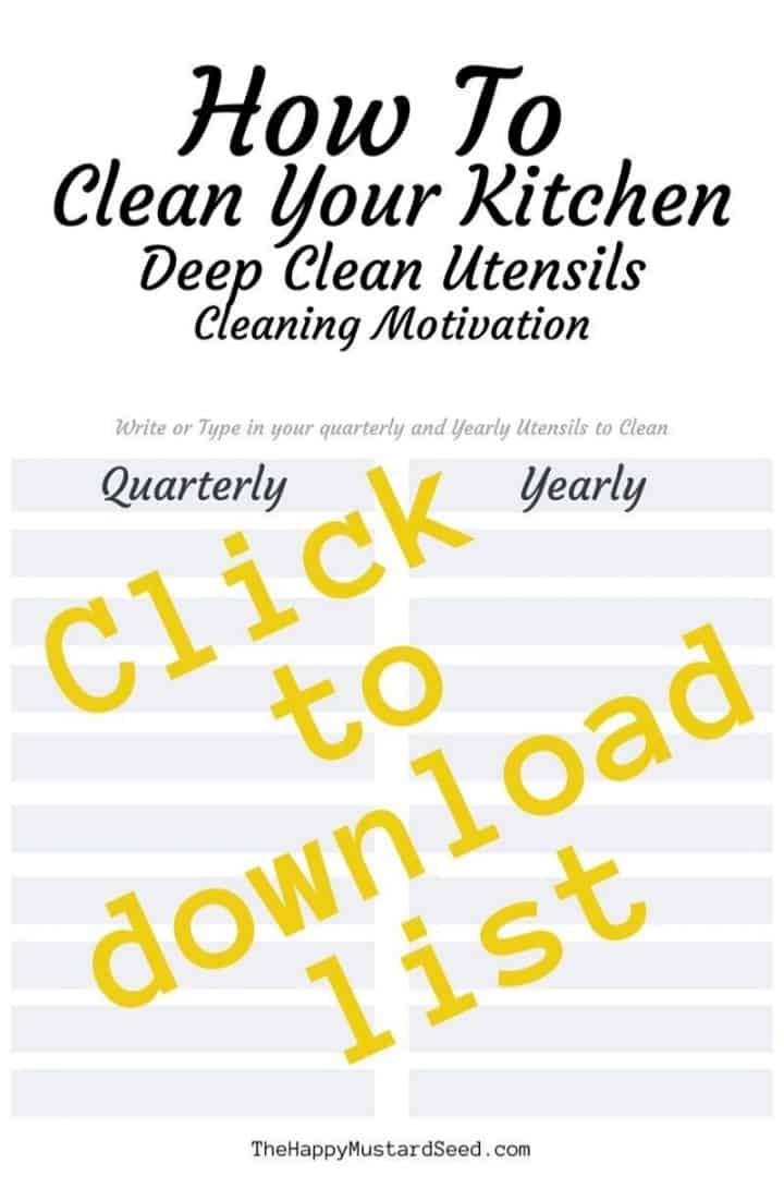 How To Clean Your Kitchen Deep Clean Kitchen Utensils The Happy