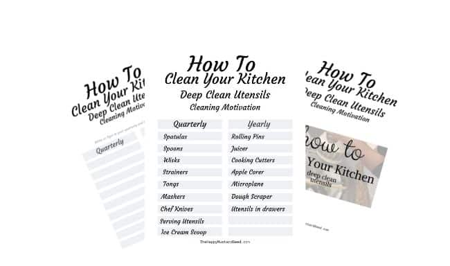 How To Clean Your Kitchen Deep Clean Utensils Free Printables