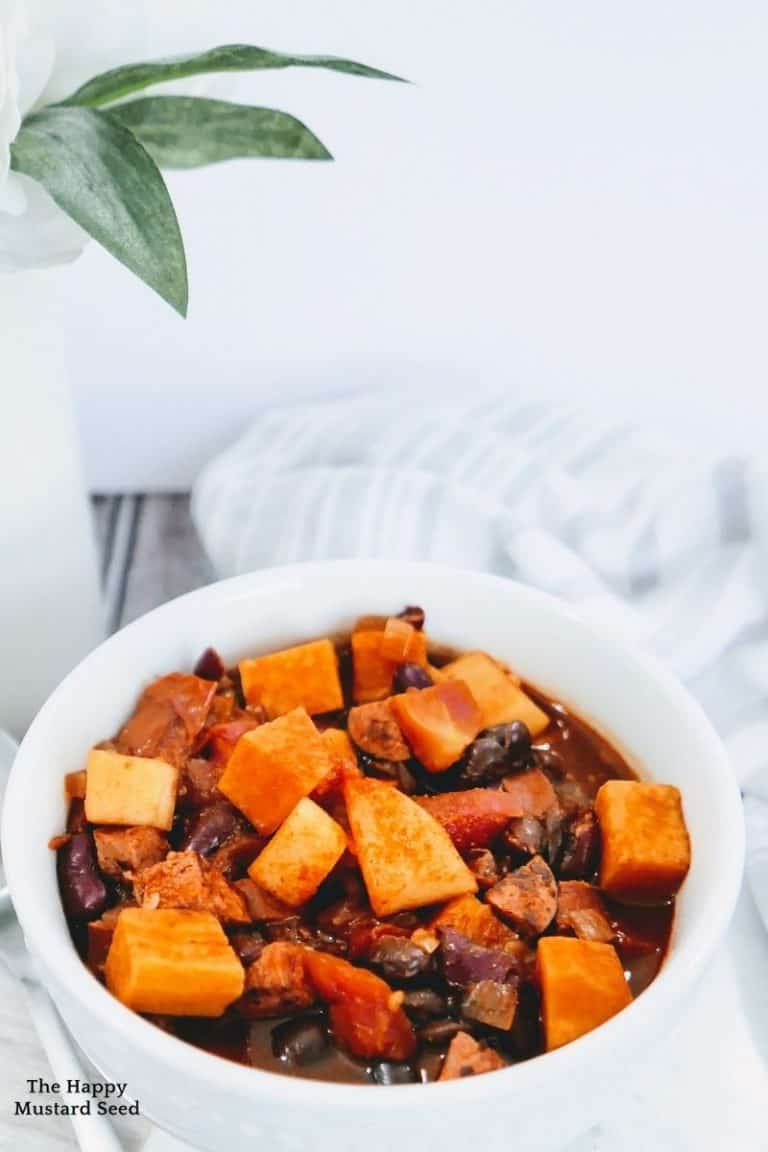 Turkey Chili With Sweet Potatoes The Happy Mustard Seed