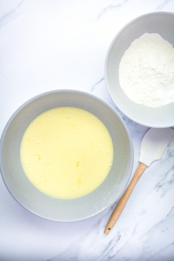 Sourdough-Cake-wet-dry-ingredients