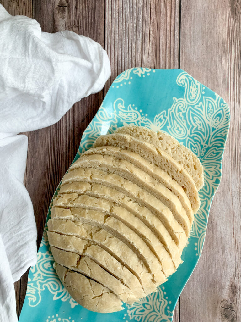 sourdough bread on plate made in crock pot slow cooker