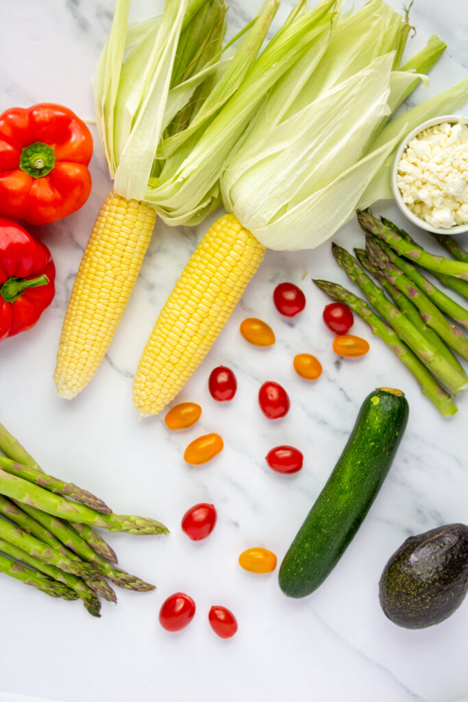 grilled vegetables salad ingredients