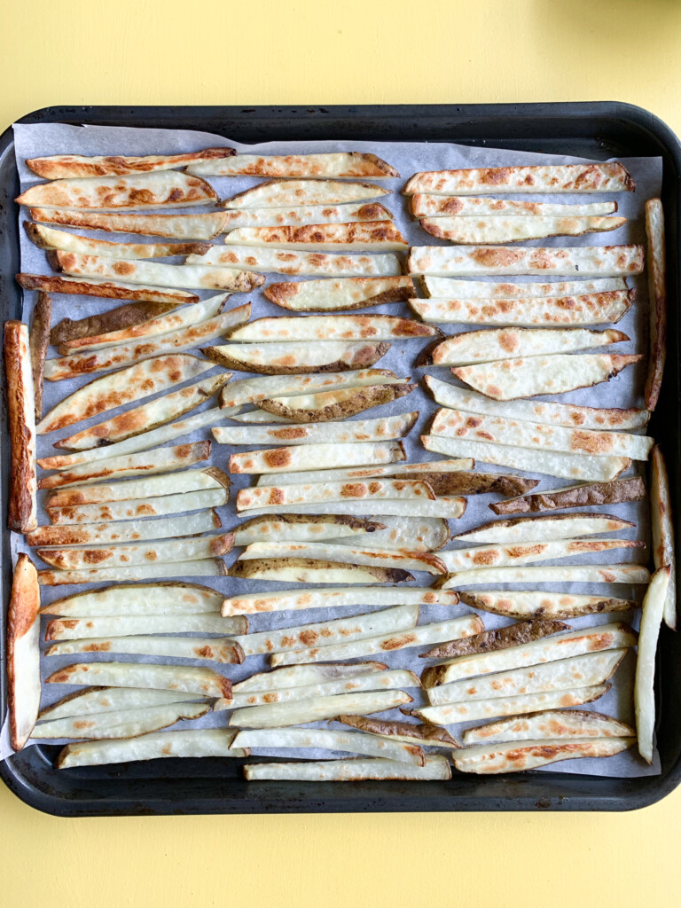 sheet pan fries with parchment paper