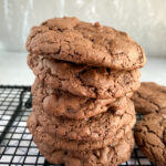 front view of sourdough discard cookies