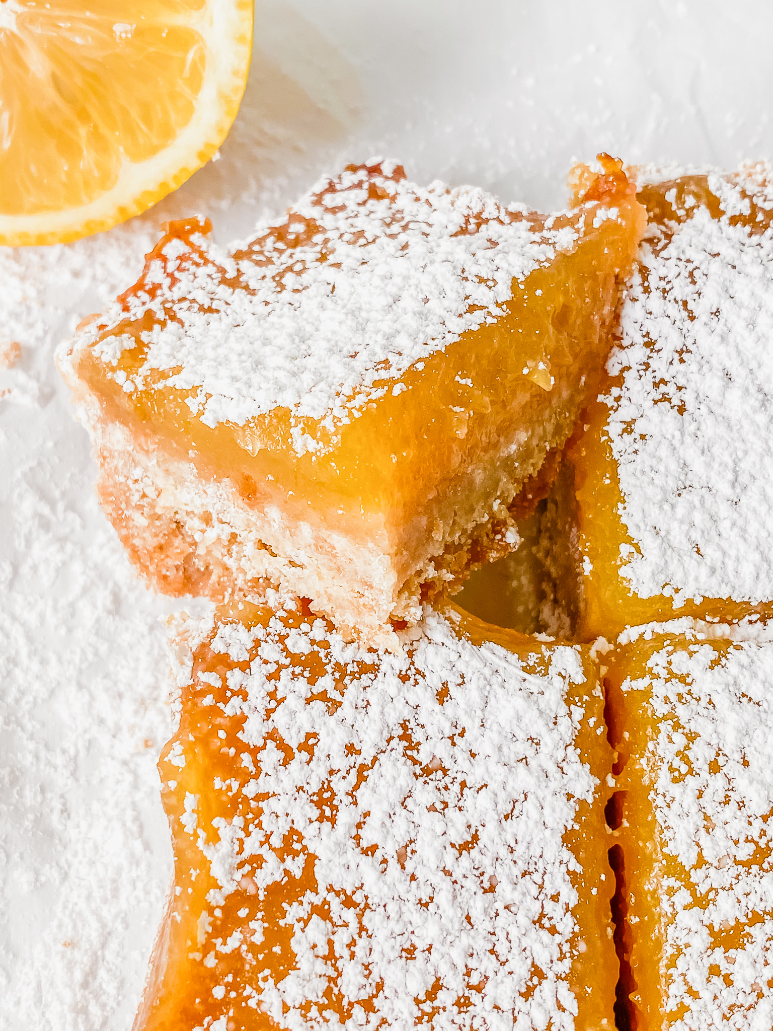 one stack of lemon bars