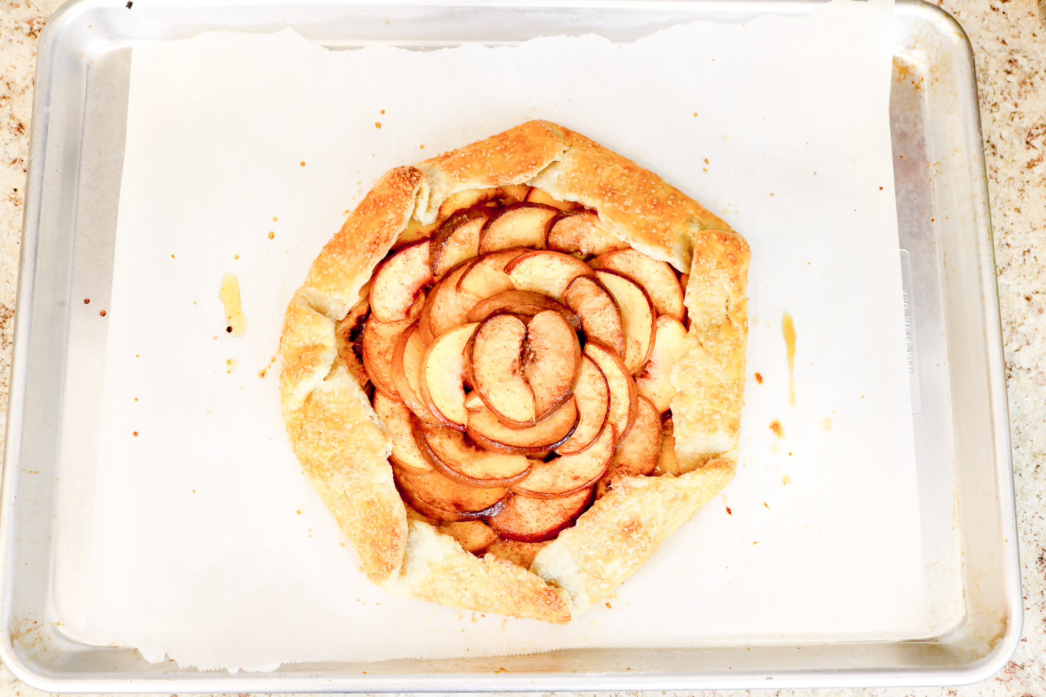 top view of sourdough galette recipe