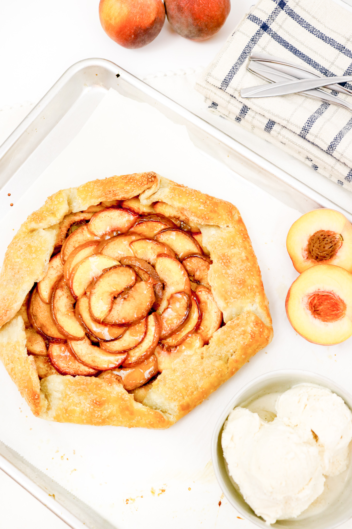 top view of sourdough galette