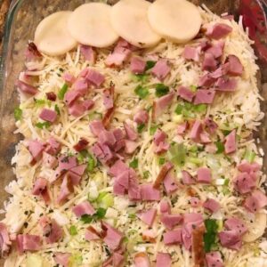 scalloped potatoes and ham