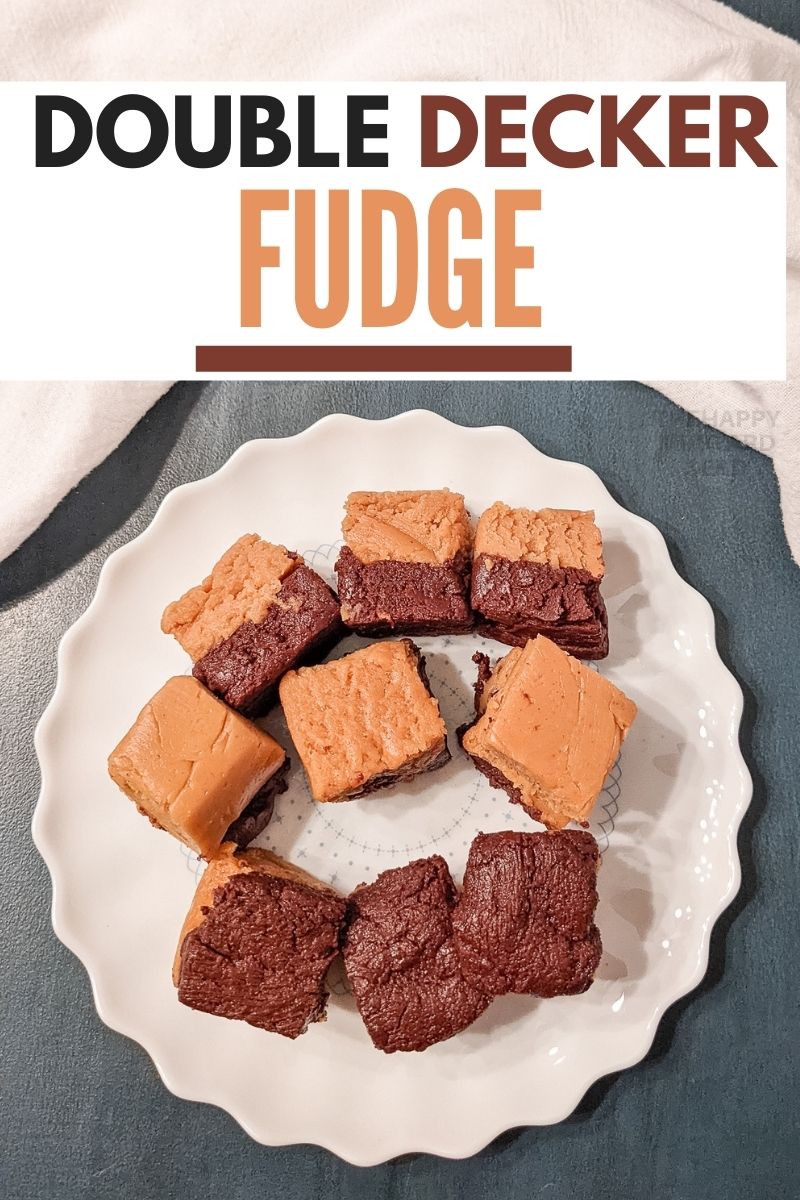 No Bake Condensed Milk Fudge (Double Decker Fudge) The Happy Mustard Seed