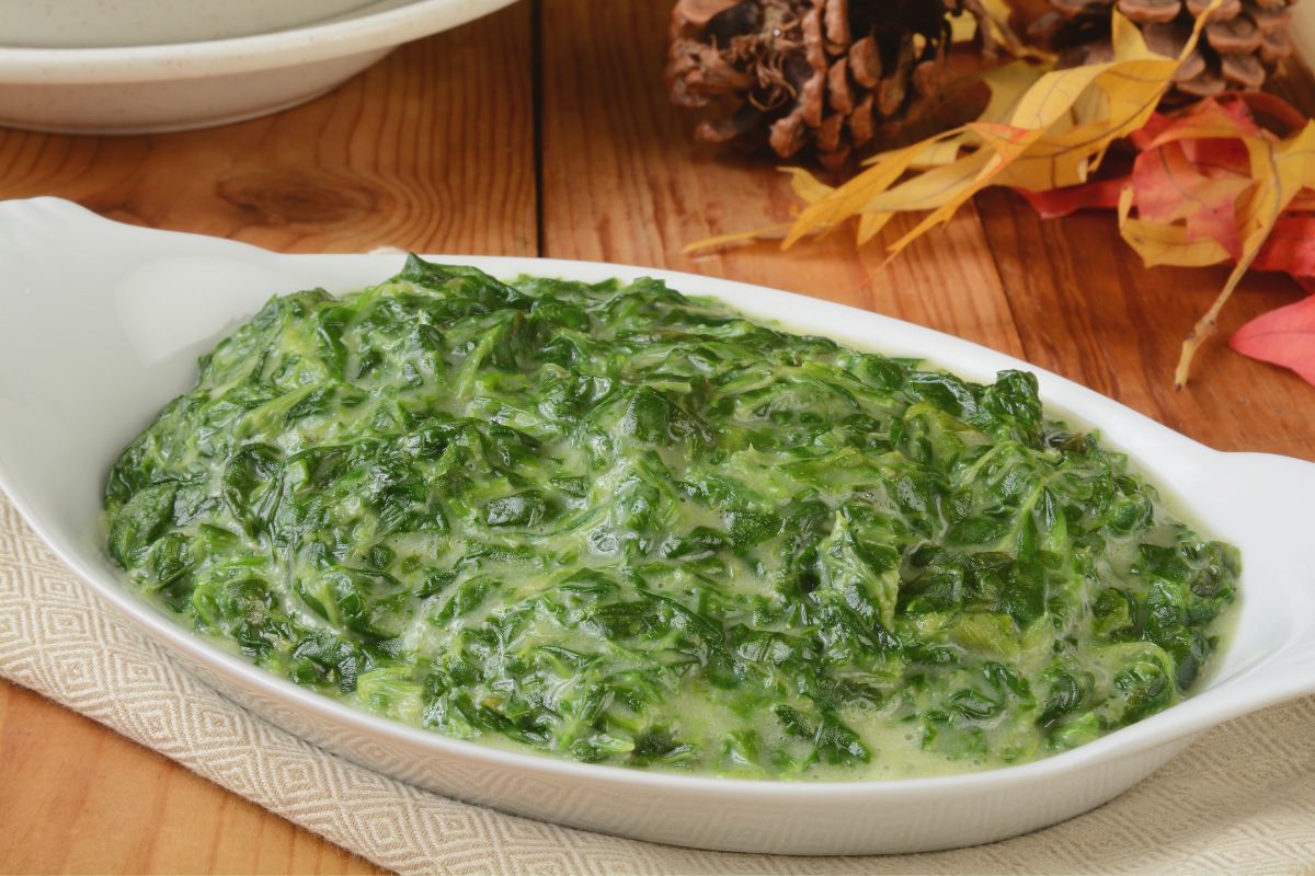 Creamed spinach