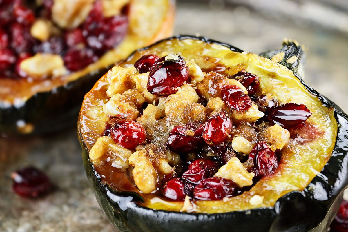 Stuffed acorn squash