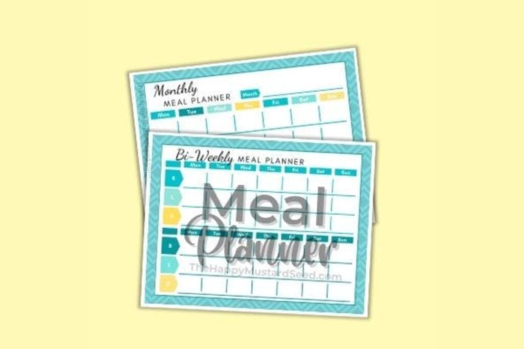 Monthly Meal Planner From The Happy Mustard Seed